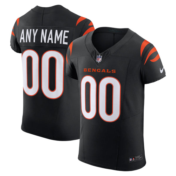 Cincinnati Bengals Nike Black Team Vapor F.U.S.E. Elite Custom Jersey