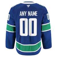 Vancouver Canucks Fanatics Blue Home Authentic Pro Custom Jersey