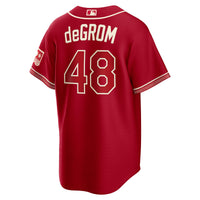 Texas Rangers Jacob deGrom Nike Red 2026 City Connect Stadium Jersey