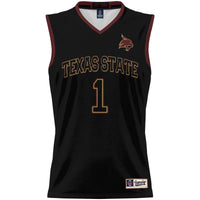 #1 Texas State Bobcats GameDay Greats Lightweight Basketball Jersey - Black