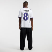 Baltimore Ravens Lamar Jackson Nike White Vapor F.U.S.E. Stitched Limited Jersey