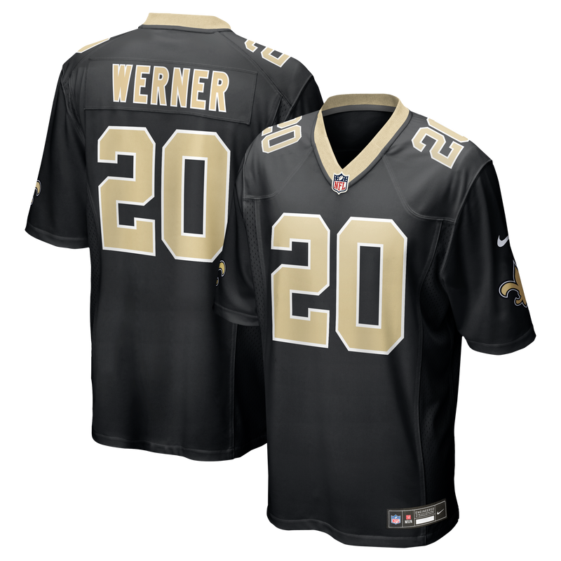 New Orleans Saints Pete Werner Nike Black Game Jersey