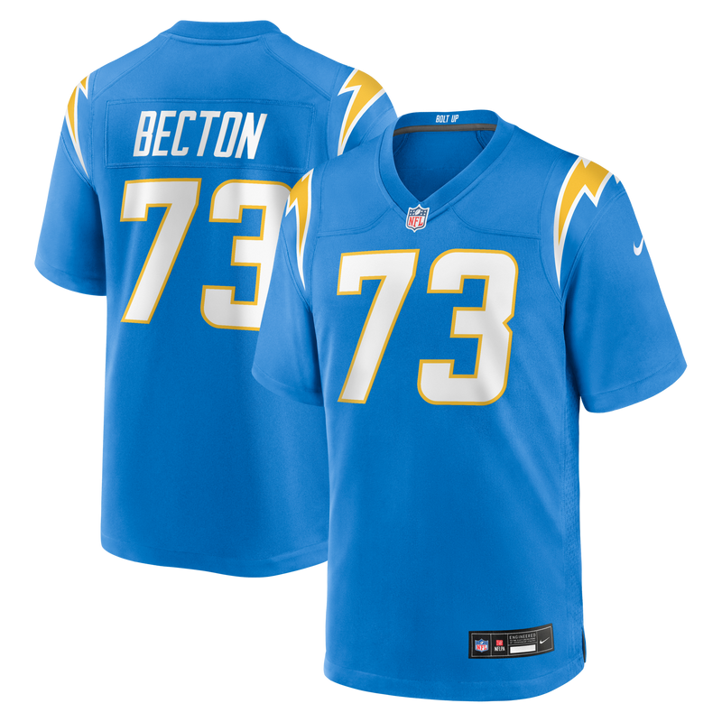 Los Angeles Chargers Mekhi Becton Nike Powder Blue Team Game Jersey