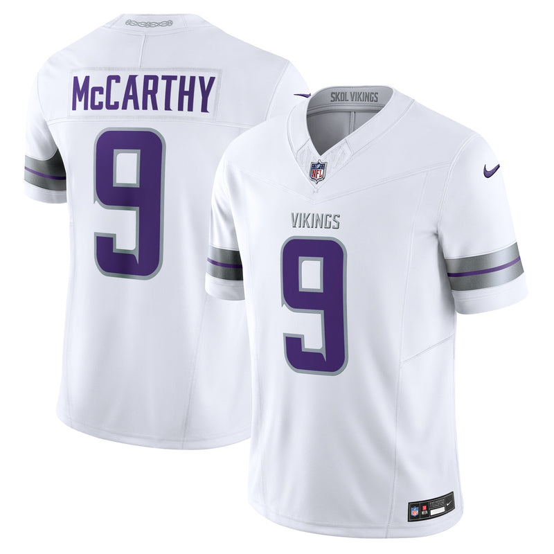 Minnesota Vikings J.J. McCarthy Nike White Vapor F.U.S.E. Limited Jersey