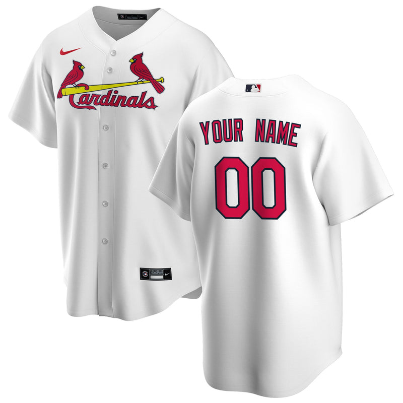 St. Louis Cardinals Nike White Home Replica Custom Jersey