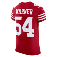 San Francisco 49ers Fred Warner Nike Scarlet Team Vapor F.U.S.E. Elite Jersey