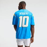 Los Angeles Chargers Justin Herbert Nike Powder Blue Team Vapor F.U.S.E. Stitched Limited Jersey