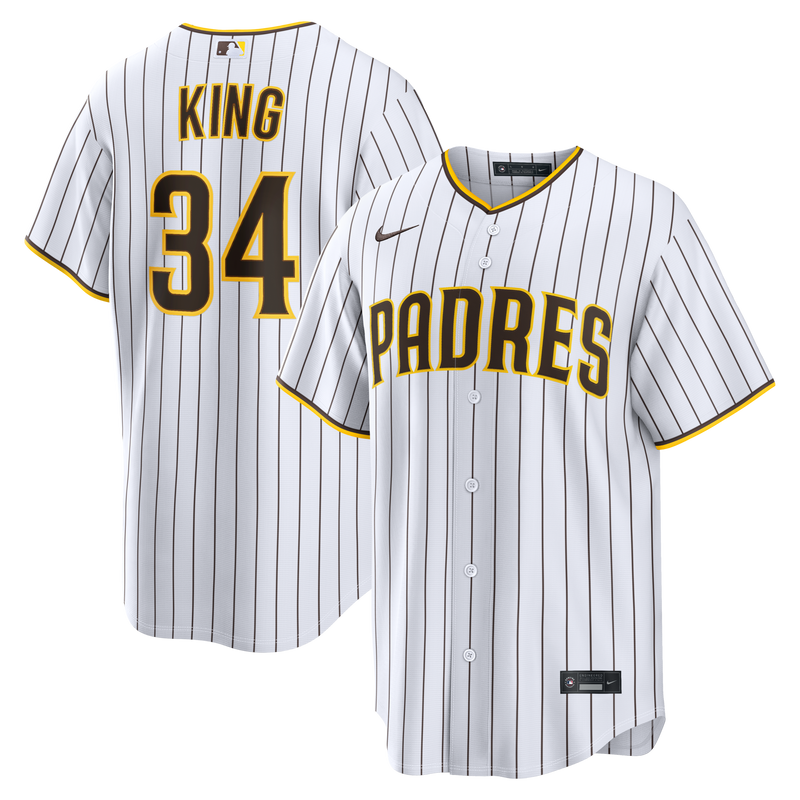San Diego Padres Michael King Nike White Home Replica Jersey