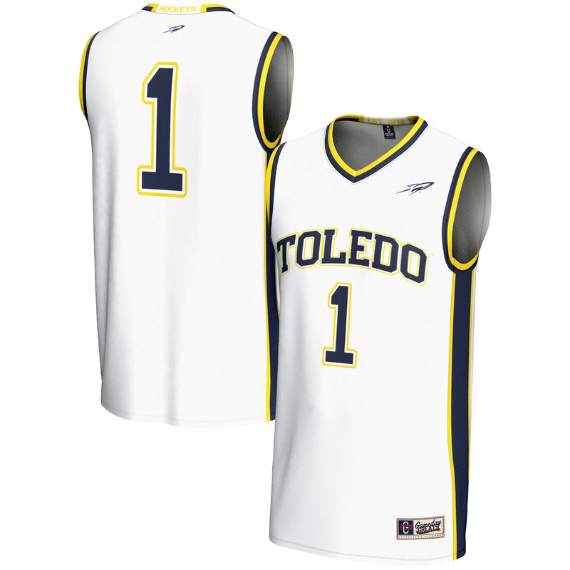 #1 Toledo Rockets GameDay Greats Lightweight Basketball Jersey - White