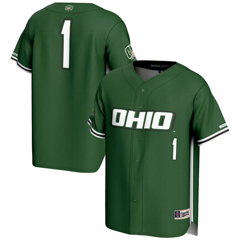 #1 Ohio Bobcats GameDay Greats Lightweight Baseball Fashion Jersey - Green