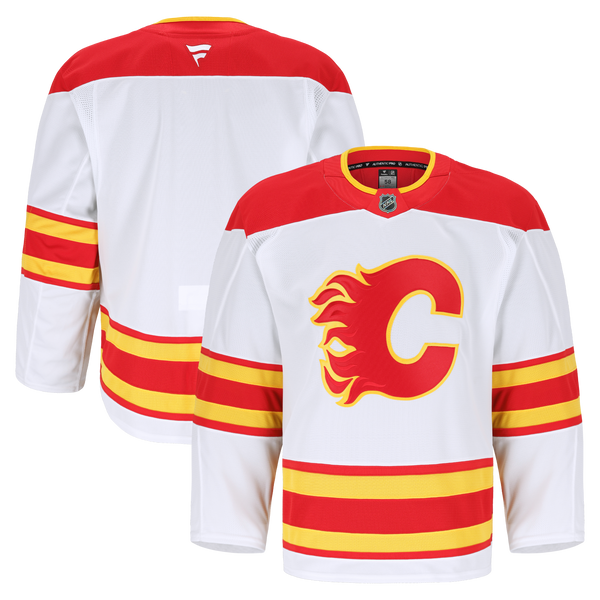 Calgary Flames Fanatics White Away Authentic Pro Jersey
