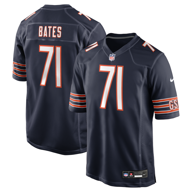 Chicago Bears Ryan Bates Nike Navy Game Jersey