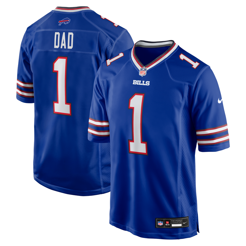 Buffalo Bills Number 1 Dad Nike Royal Game Jersey