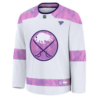 Buffalo Sabres Fanatics White 2024 Hockey Fights Cancer Practice Jersey