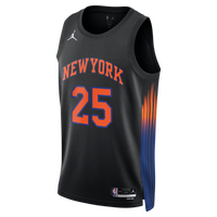 New York Knicks Jordan Brand Statement Edition Jersey - Black - Mikal Bridges -