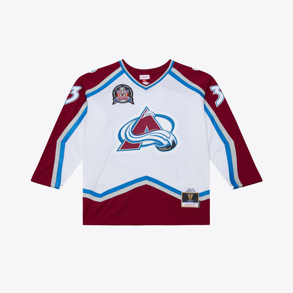 Colorado Avalanche Patrick Roy Mitchell & Ness White 1995 Power Play Jersey
