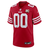 San Francisco 49ers Nike Scarlet 80th Anniversary Custom Game Jersey