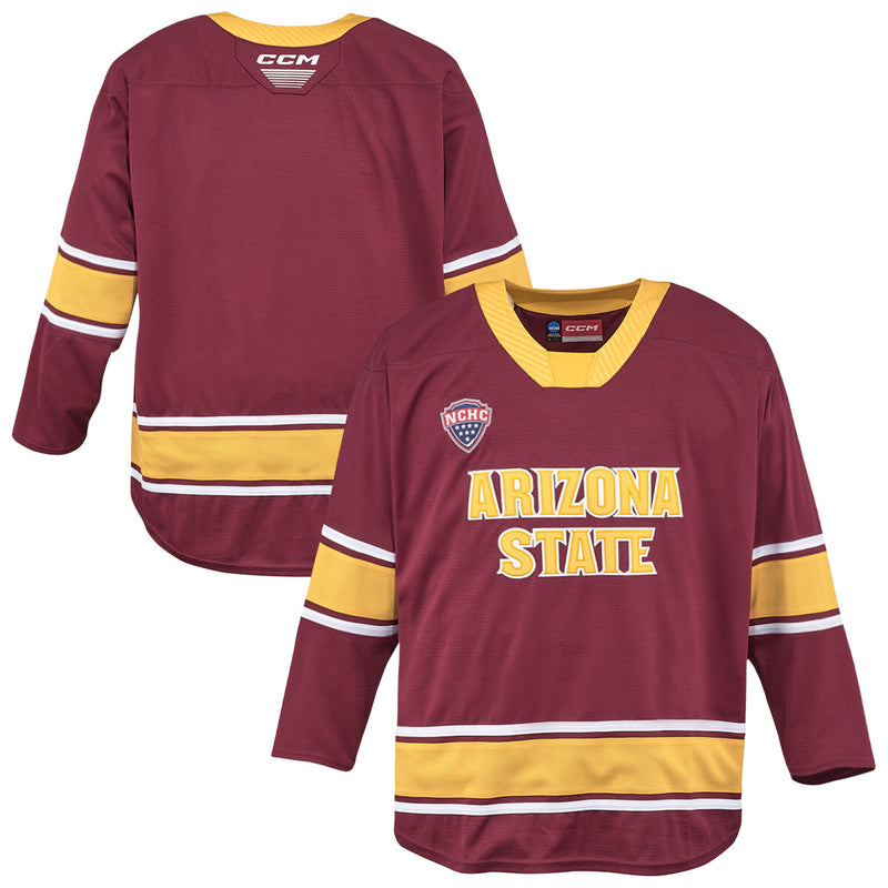 Arizona State Sun Devils CCM Replica Hockey Jersey – Maroon