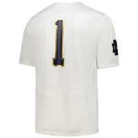 Notre Dame Fighting Irish Under Armour #1 Replica Football Jersey - White