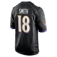 Baltimore Ravens Roquan Smith Nike Black Alternate Game Jersey