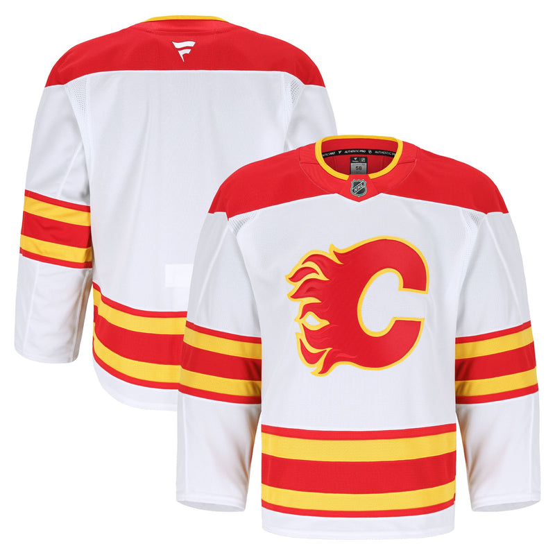 Calgary Flames Fanatics White Away Authentic Pro Jersey
