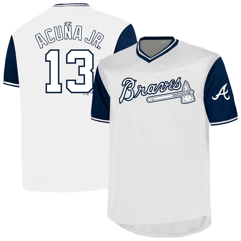 Atlanta Braves Ronald Acuña Jr. Profile White Big & Tall Name & Number Jersey
