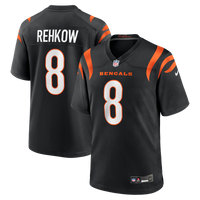 Cincinnati Bengals Ryan Rehkow Nike Black Game Jersey