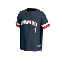 #1 Howard Bison GameDay Greats Collegiate Baseball Fashion Jersey - Navy
