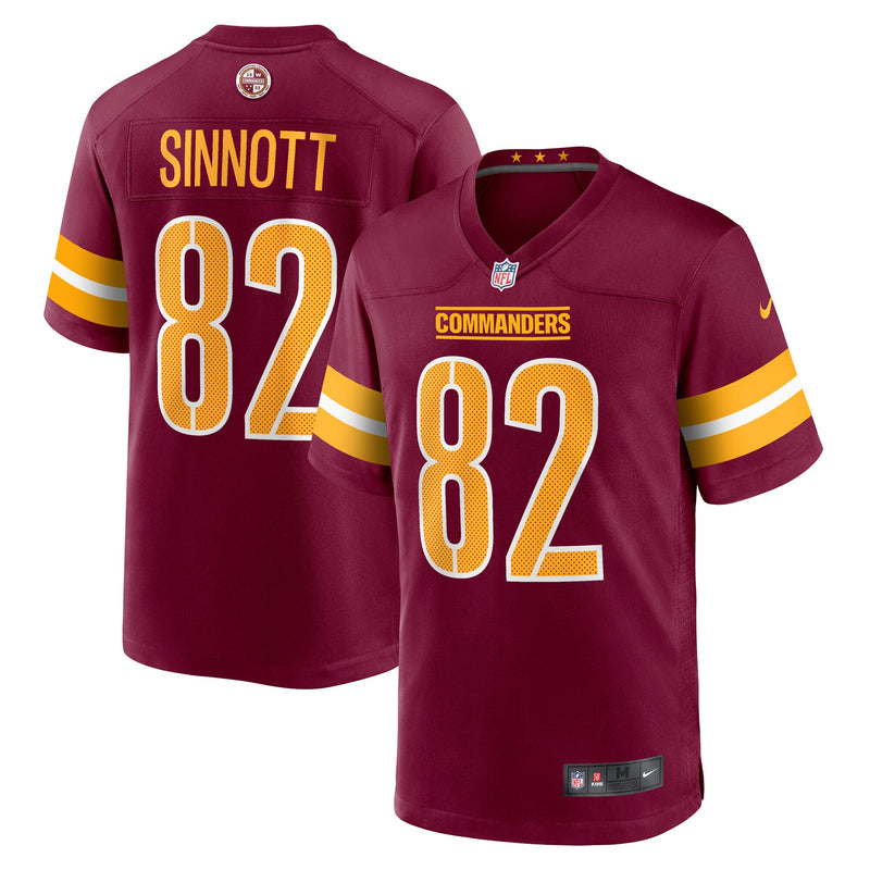 Washington Commanders Ben Sinnott Nike Burgundy Game Jersey