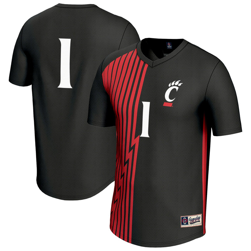 #1 Cincinnati Bearcats GameDay Greats Lightweight Collegiate Soccer Fashion Jersey - Black
