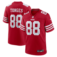 San Francisco 49ers Jake Tonges Nike Scarlet Team Game Jersey