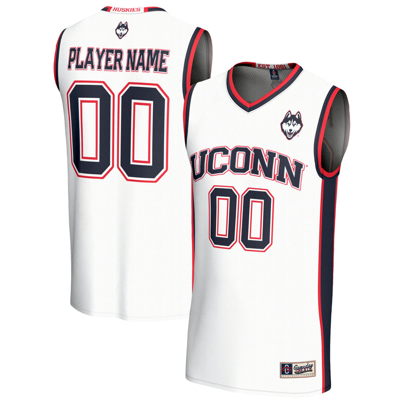 UConn Huskies GameDay Greats Lightweight Collegiate Basketball NIL Pick-A-Player Fashion Jersey - White