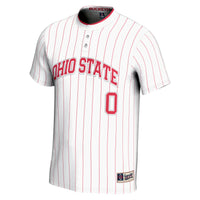GameDay Greats #0 White Ohio State Buckeyes Lightweight Softball Jersey