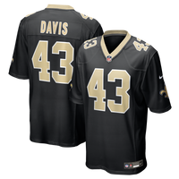 New Orleans Saints Michael Davis Nike Black Team Game Jersey