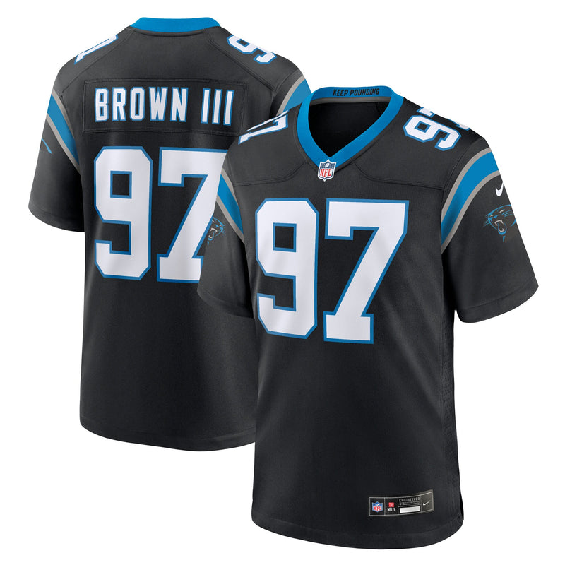 Carolina Panthers Bobby Brown III Nike Black Team Game Jersey