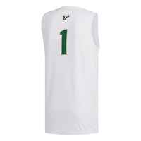 #1 South Florida Bulls adidas Replica Basketball Jersey - White