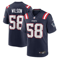 New England Patriots Jared Wilson Nike Navy Team Game Jersey