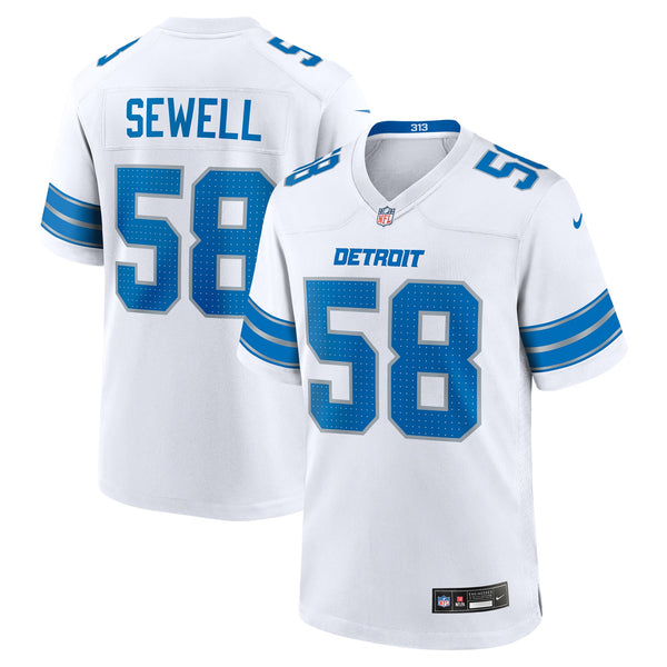 Detroit Lions Penei Sewell Nike White Game Jersey