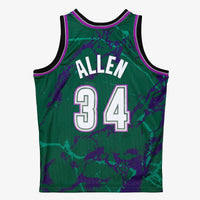 Milwaukee Bucks Mitchell & Ness Ray Allen 1996 Team Marble Swingman Jersey - Green