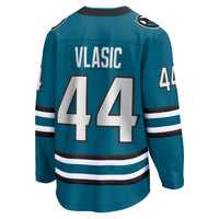San Jose Sharks Marc-Edouard Vlasic Fanatics Teal Home Breakaway Player Jersey