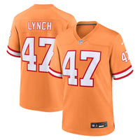 Tampa Bay Buccaneers John Lynch Nike Orange Throwback Game Jersey