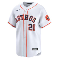Houston Astros Yainer Diaz Nike White Home Limited Player Jersey