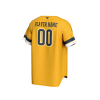 West Virginia Mountaineers GameDay Greats NIL Pick-A-Player Lightweight Collegiate Baseball Fashion Jersey - Gold