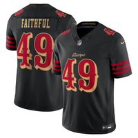 San Francisco 49ers The Faithful Nike Black 2025 Rivalries Collection Stitched Limited Jersey