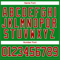 Custom Grass Green Red-White Christmas Santa Claus 3D Hockey Lace Neck Jersey