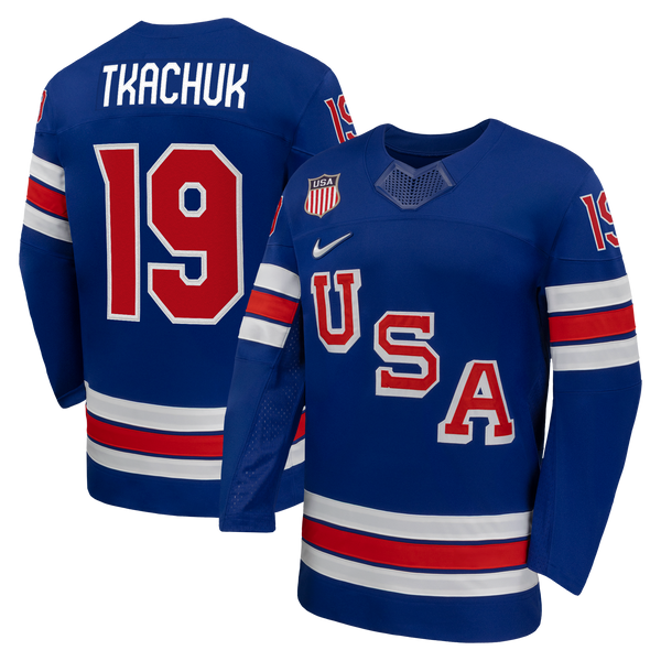 Matthew Tkachuk Nike Royal US Hockey 2026 Home Replica Jersey