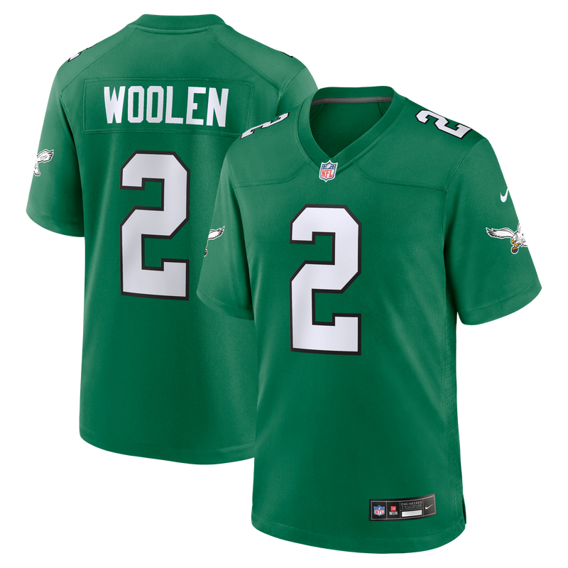 Philadelphia Eagles Tariq Woolen Nike Kelly Green Alternate Game Jersey