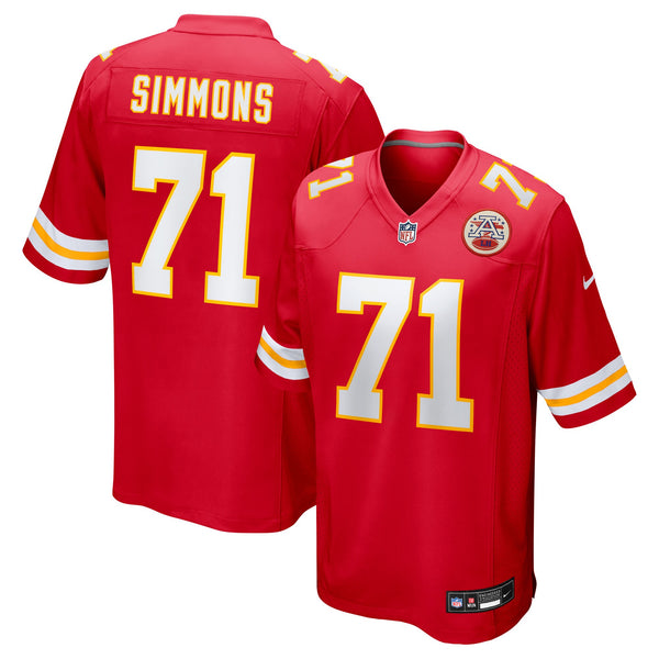 Kansas City Chiefs Josh Simmons Nike Red Game Jersey