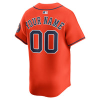 Houston Astros Nike Orange Alternate Limited Custom Jersey