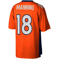 Denver Broncos Peyton Manning Mitchell & Ness Orange Big & Tall 2015 Retired Player Replica Jersey